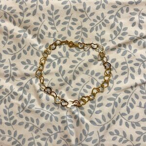 18k Gold Heart Link Bracelet